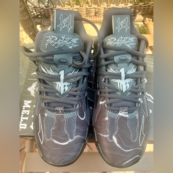 Puma Black and White Graphic Sneakers - Picture 1 of 6